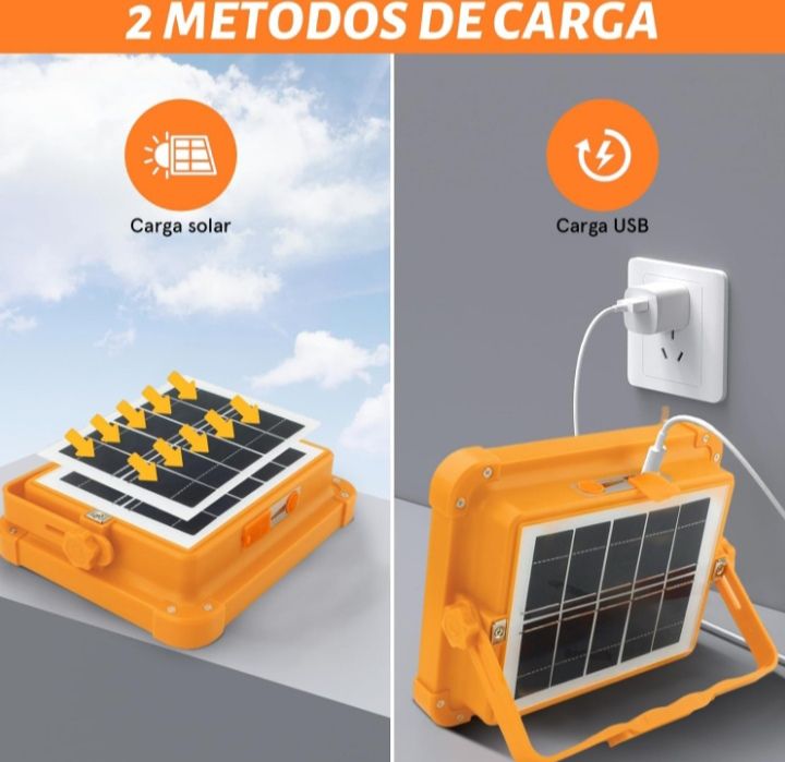 Ilumina sin Límites: Panel Solar con Reflector 120 Watts y Power Bank