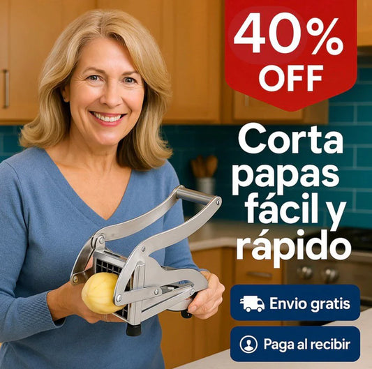 ¡Corta papas como un chef sin esfuerzo y en segundos! 🍟✨