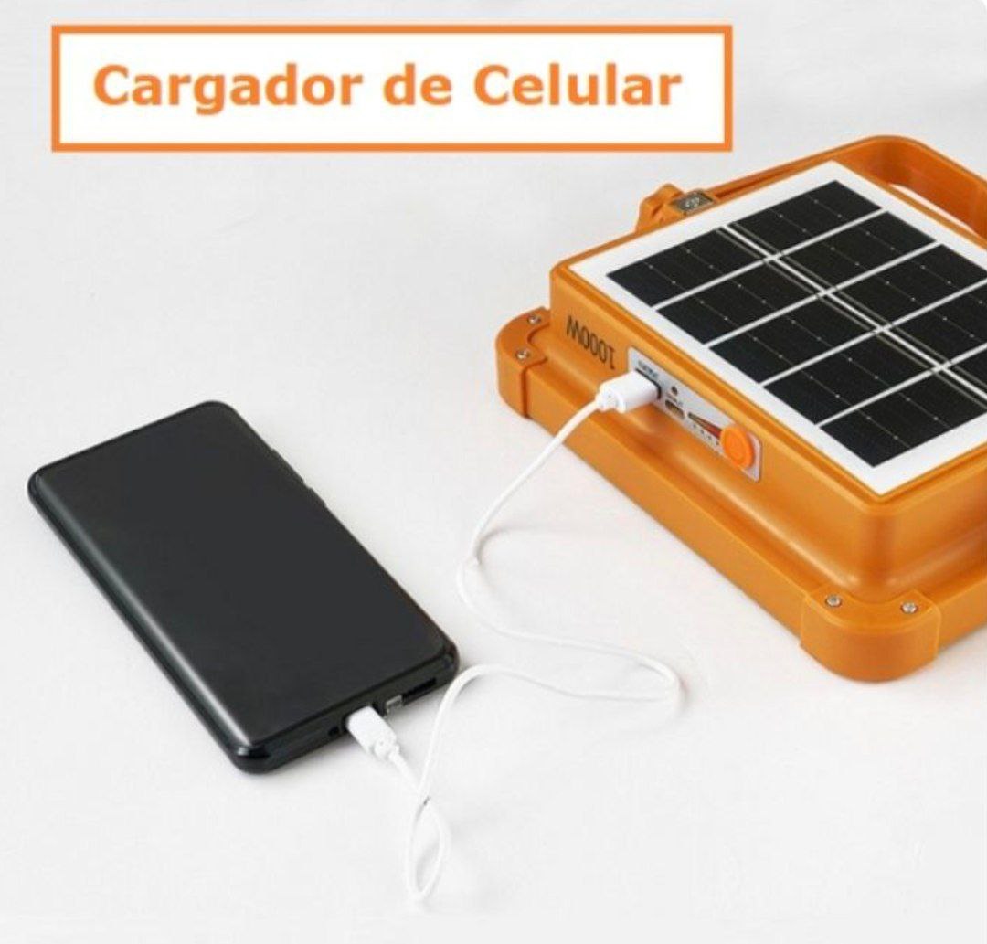 Ilumina sin Límites: Panel Solar con Reflector 120 Watts y Power Bank